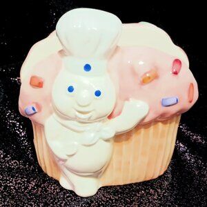 Adorable Vintage 1992 Poppin' Fresh Pillsbury Doughboy Ceramic Napkins Holder